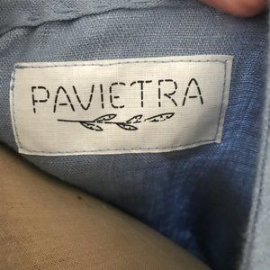 Pavietra Blue Linen Wrap Dress_Size 14